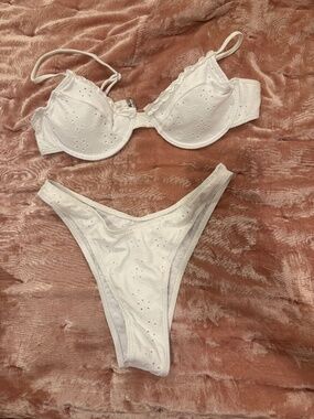 White Floral Swimsuit